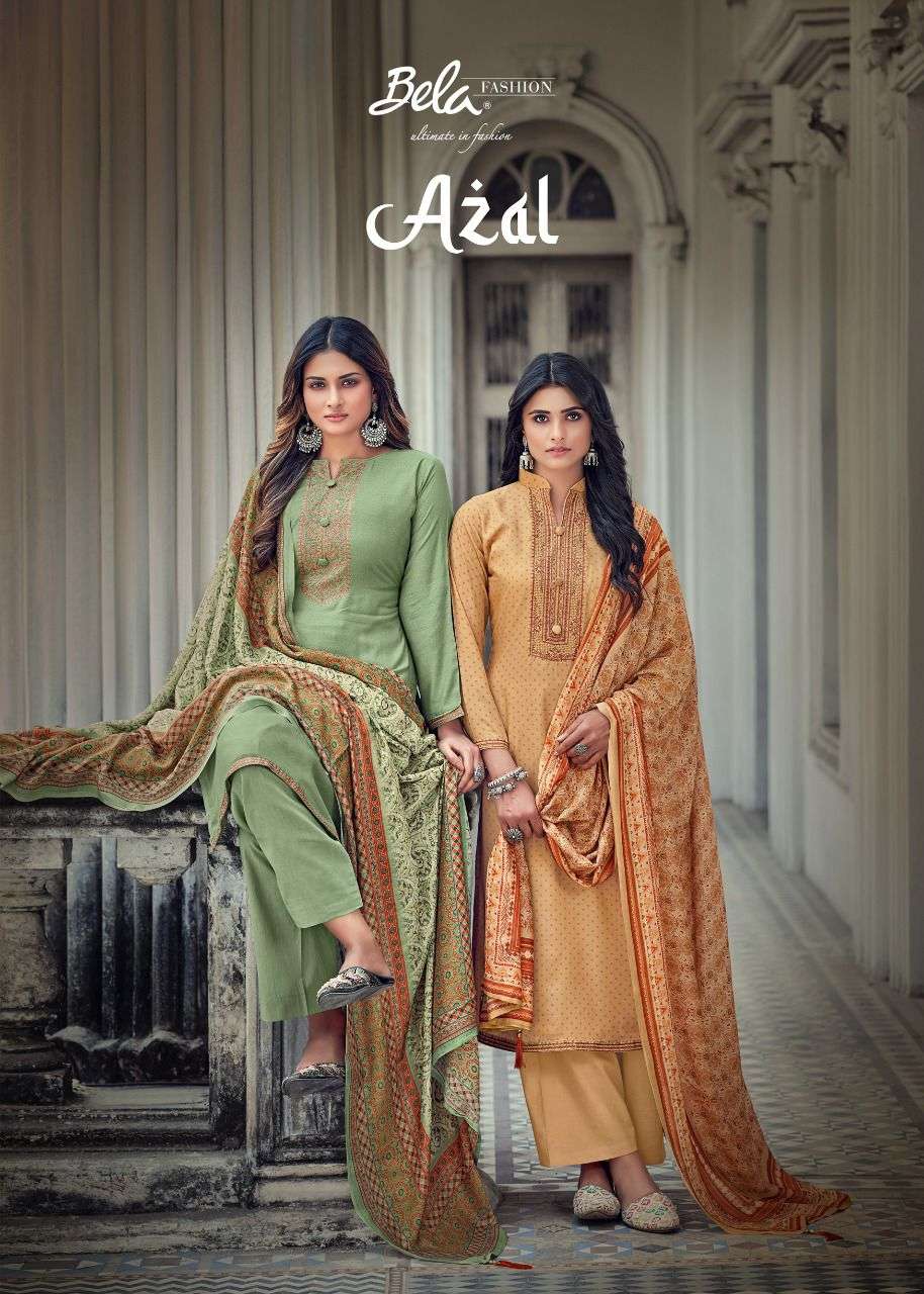 azal by bela viscose muslin classy look fancy dresses supplier