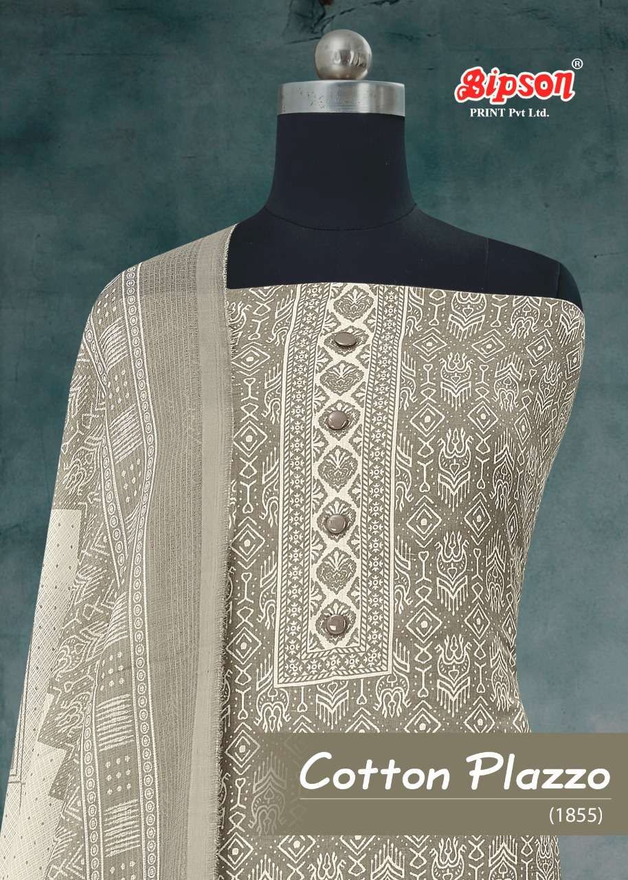 bipson cotton plazo 1855 daily wear ladies dress materials