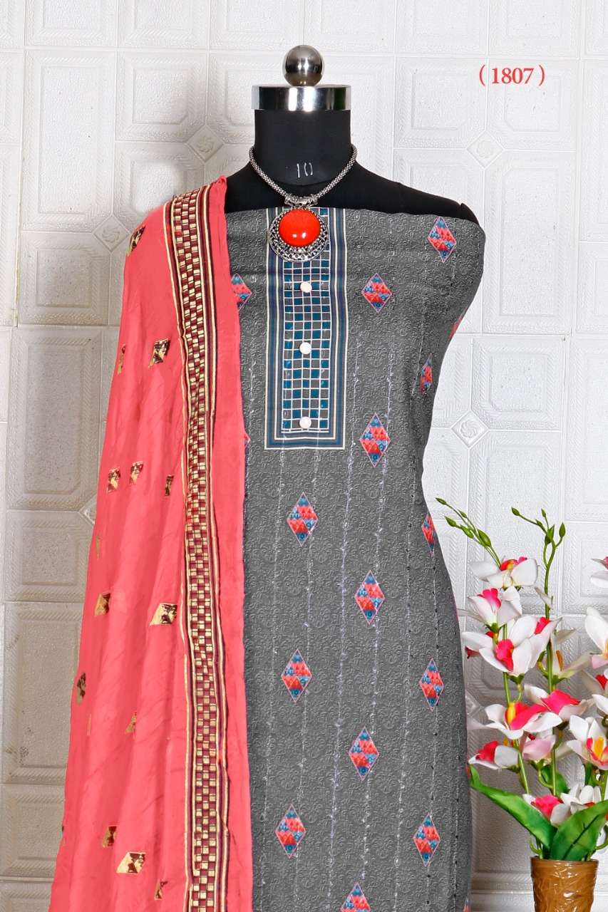 bipson ds no 1807 cotton fancy ladies suits wholesaler