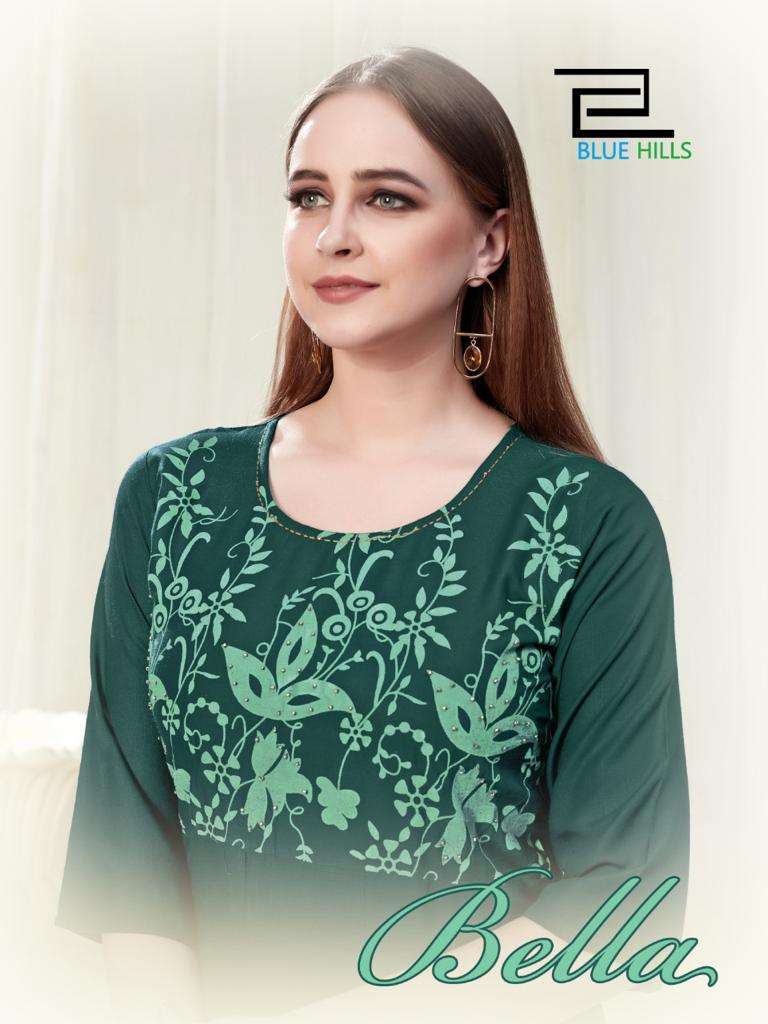 Blue Hills Presents Bella Vol 1 Rayon Classy Look Kurti At Affordable Price In India