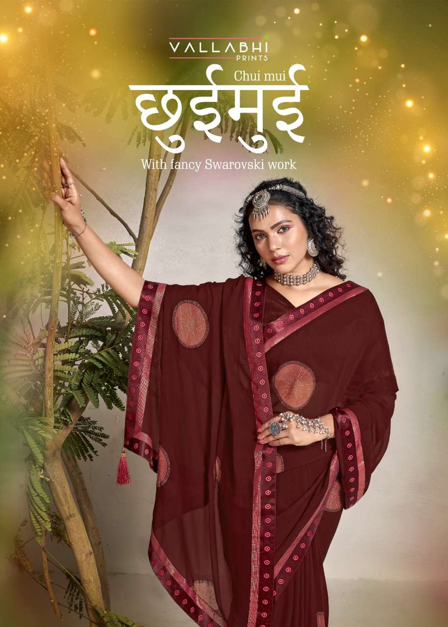 chui mui by vallabhi weightless printed designer sarees