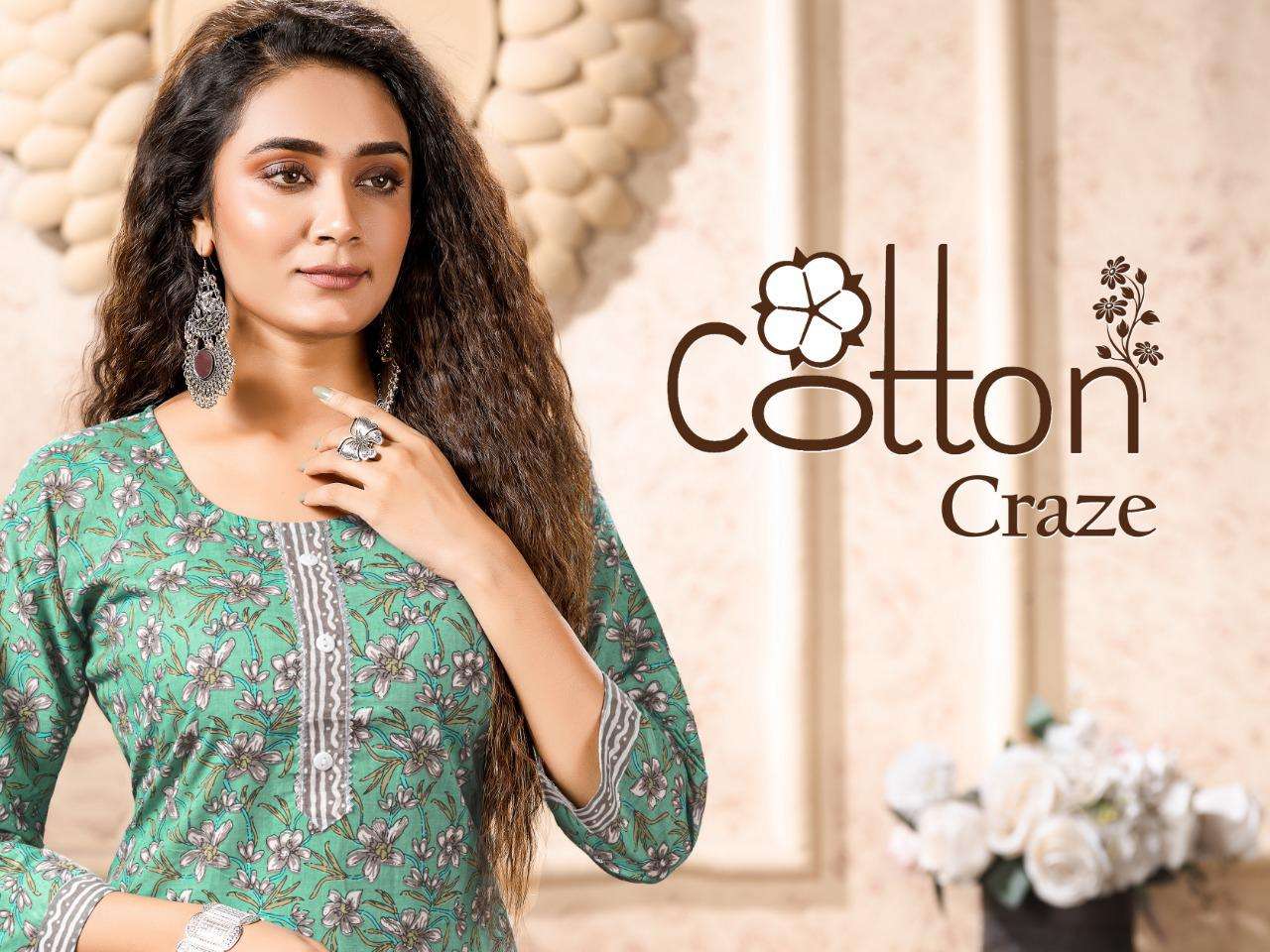 COTTON CRAZE HEAVY COTTON TOP PANT KURTI CATALOG WHOLESALER BEST RATE