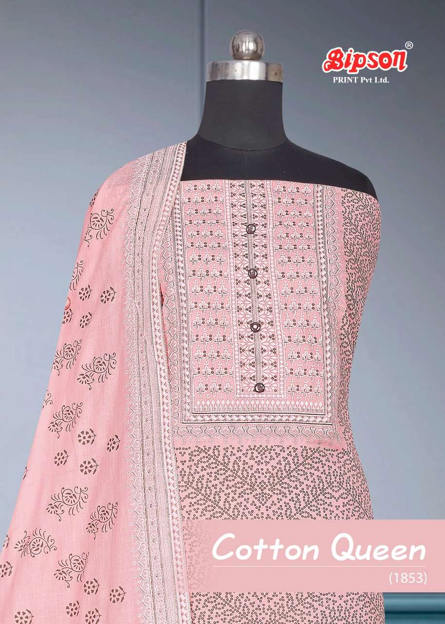 cotton queen 1853 by bipson cotton casual dress materials