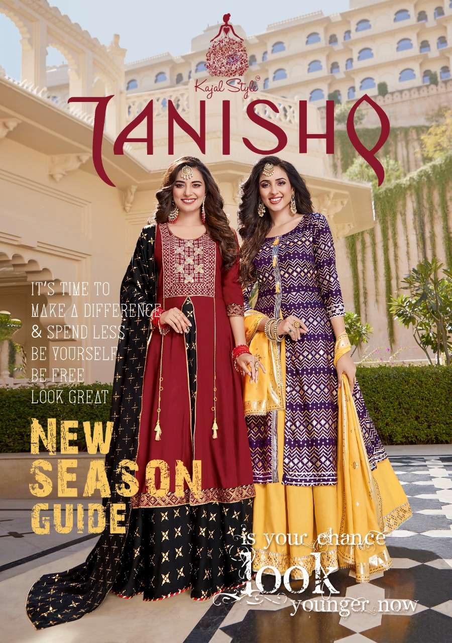 kajal style tanishq vol 1 twi layer gown kurti with dupatta 