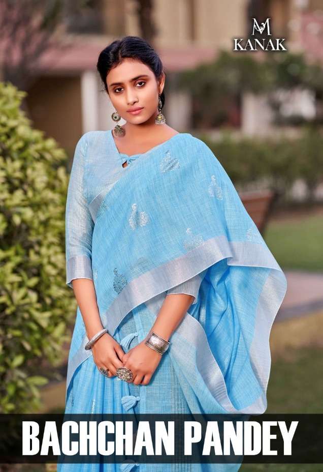 Kanak sarees launch bachchan pandey linen cotton fancy sarees collection