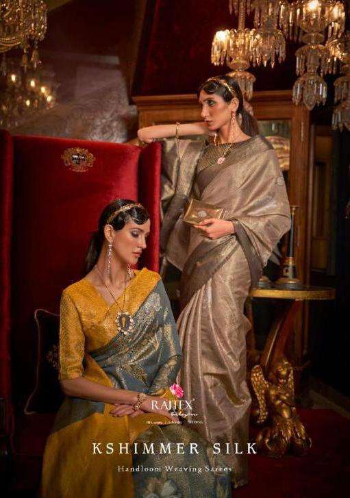 kshimmer silk by rajtex 226001-226006 series handloom weaving party wear saree