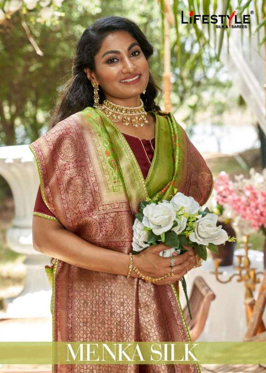 lifestyle menka silk vol 1 sarees best seller in surat market 