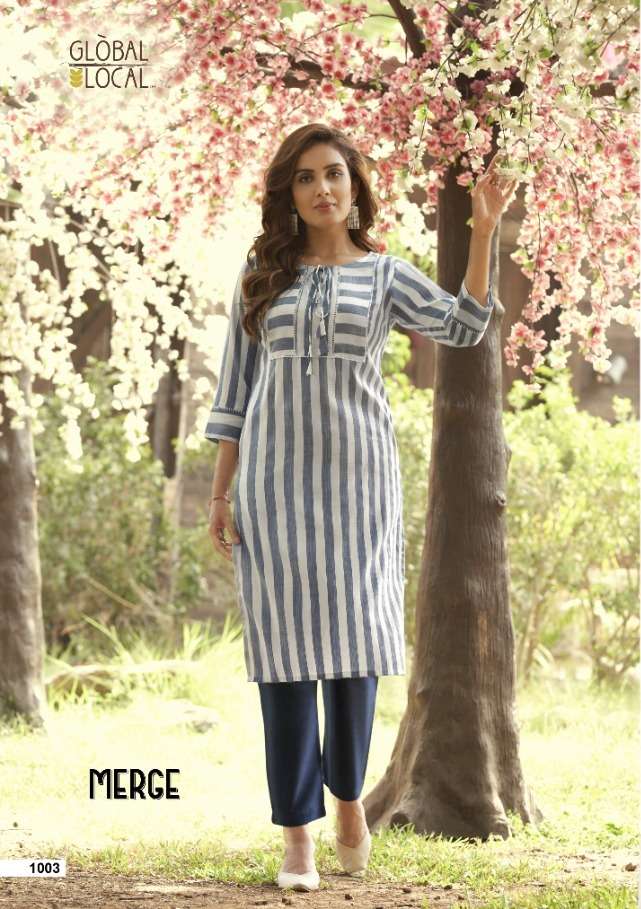 merge by global local rayon daily wear latest kurtis
