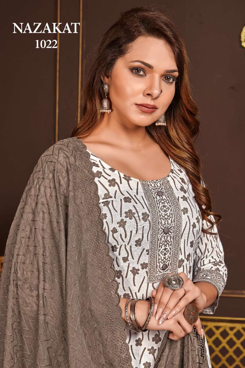 nazakat 1022 by bipson cotton casual dress materials