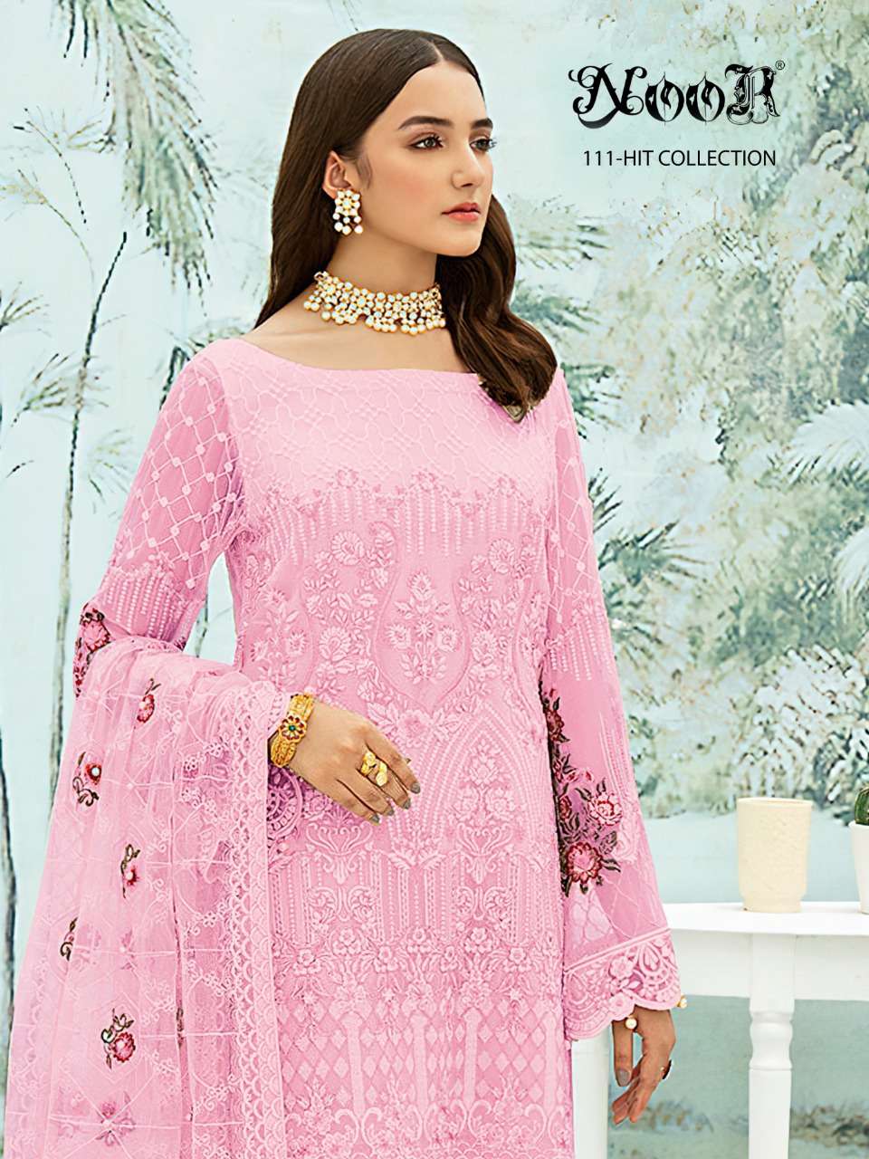 noor 111 hit collection pakistani light color dress design 