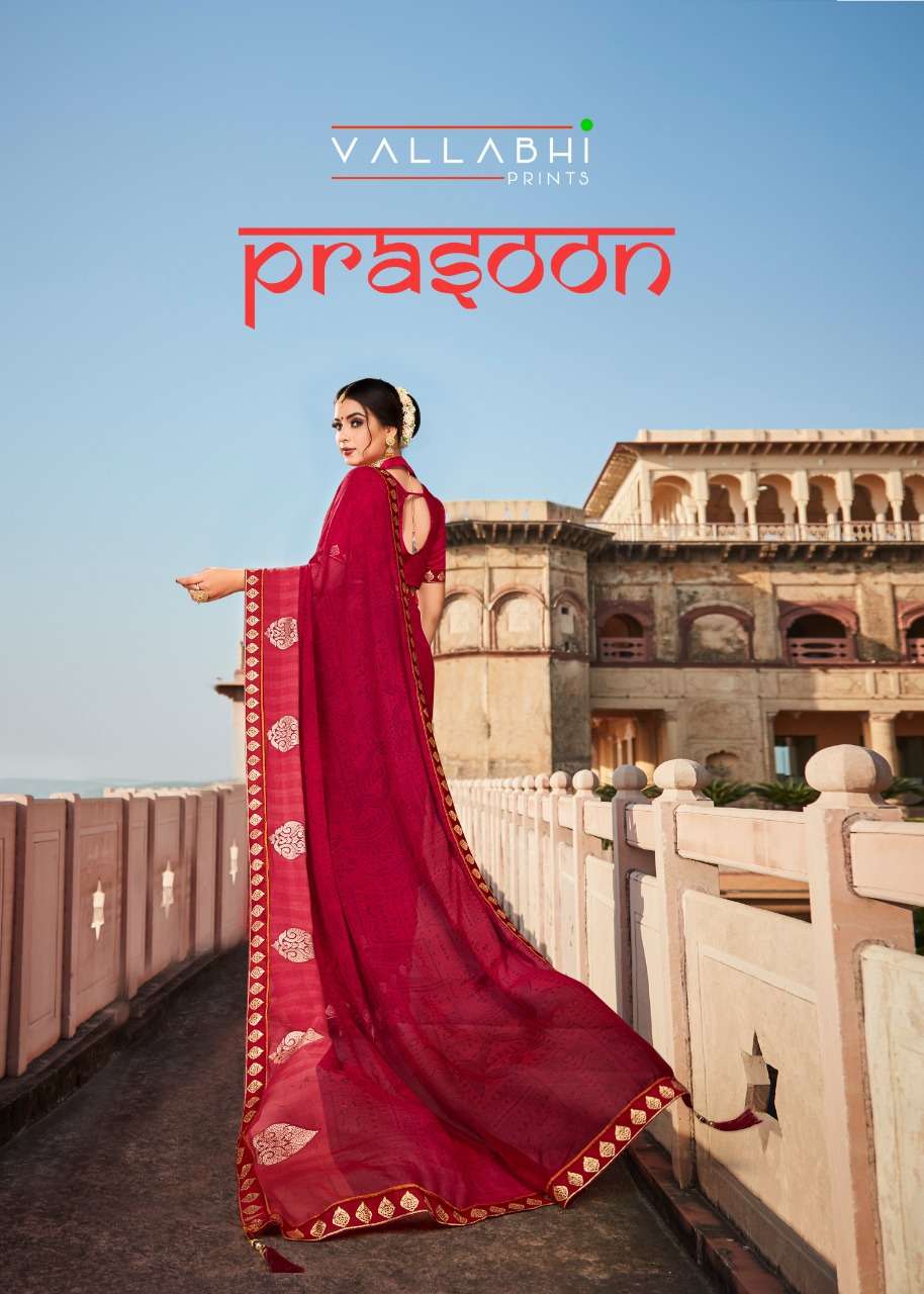 prasoon by vallabhi georgette printed sarees