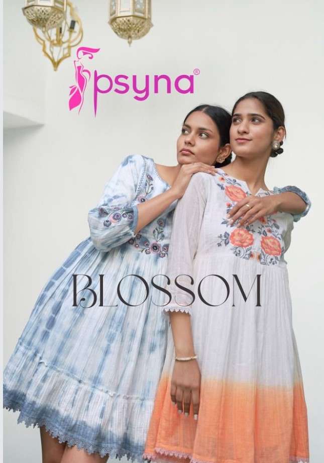 psyna blossom cotton simple readymade short kurti wholesaler 