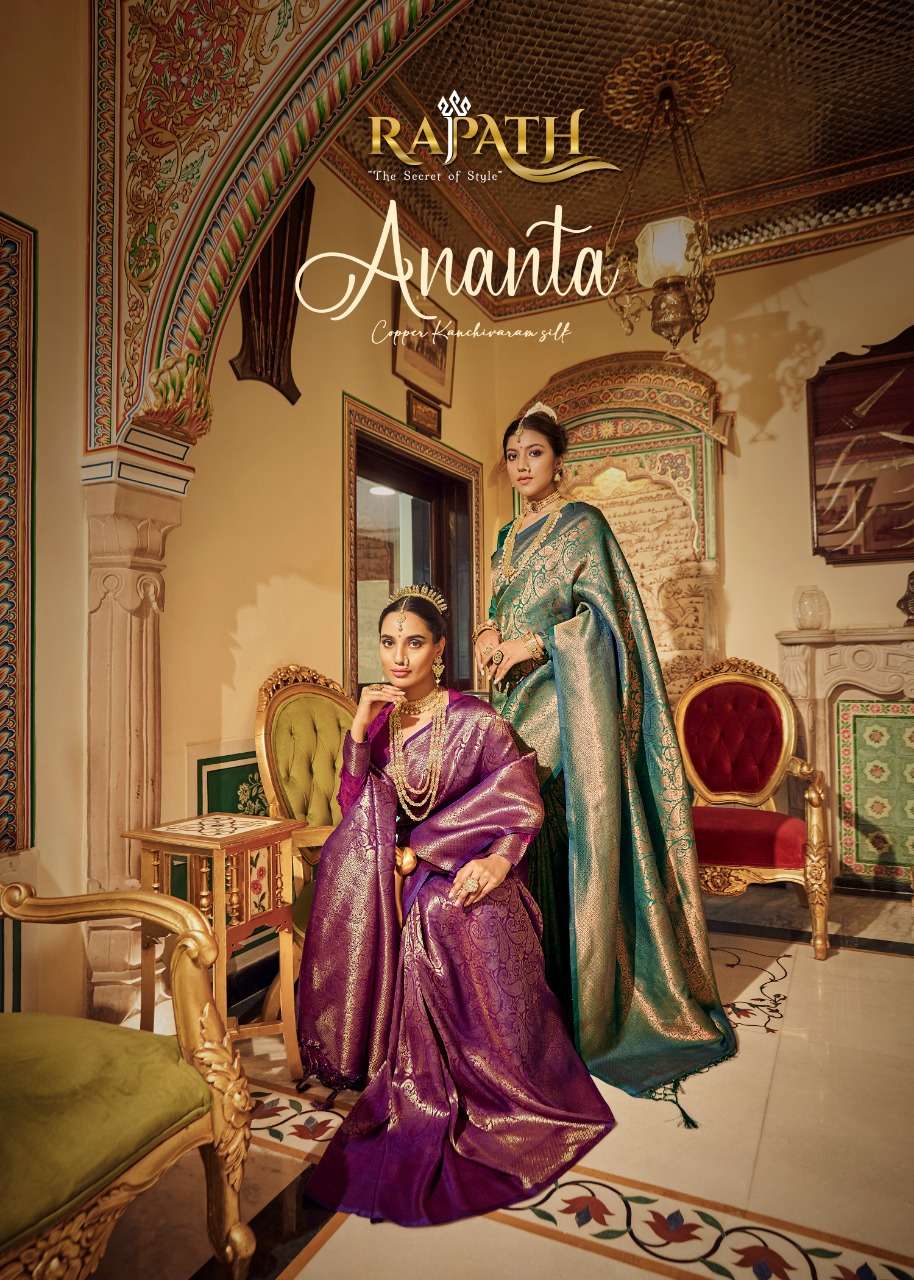 rajpath ananta silk with copper zari sarees authorized supplier 