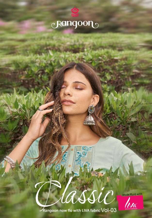 rangoon classic vol 3 cotton casual wear kurti