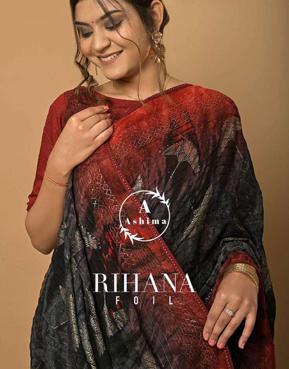 rihanaaa foil by ashima moss designer indian festival wear fancy sarees