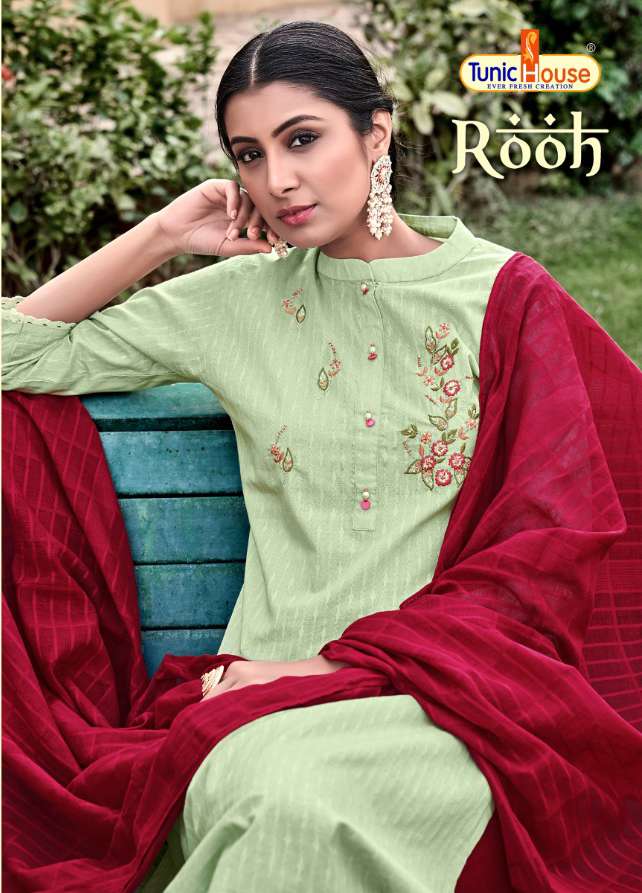 ROOH BY TUNIC HOUSE COTTON DESIGNER LADIES READYMADE SUIT