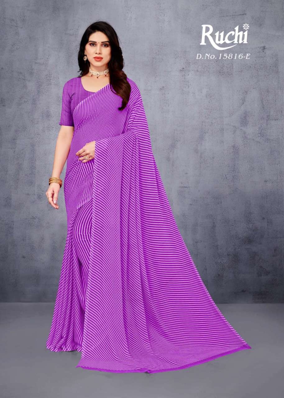 ruchi 15816 star chiffon printed lehriya special fancy sarees
