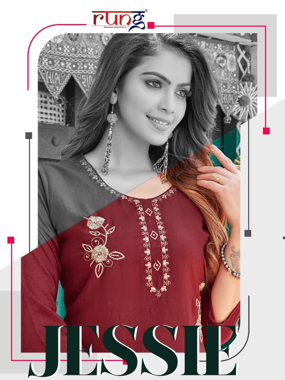rung jessie fancy kurti collection at krishna creation