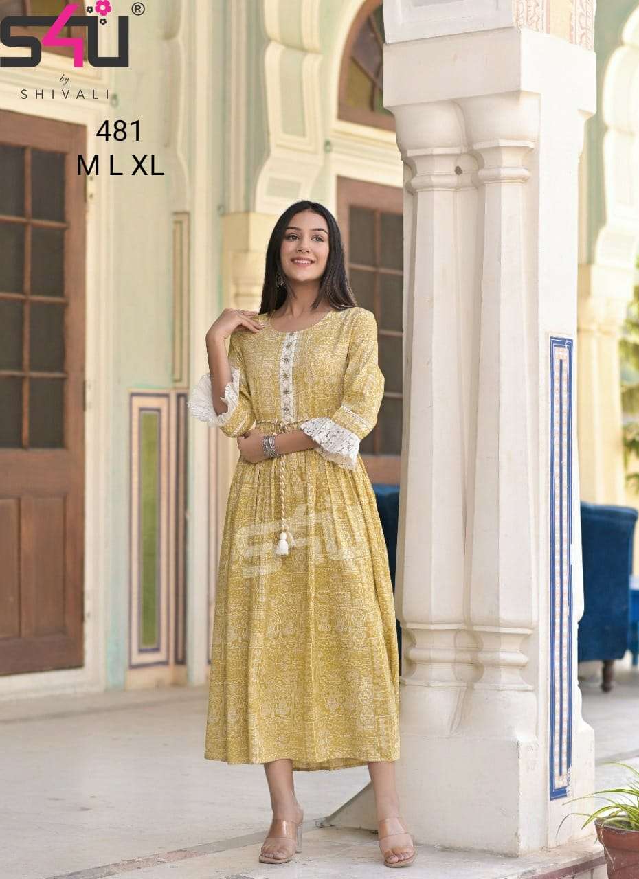 s4u 481 design combo set of anarkali kurti export 