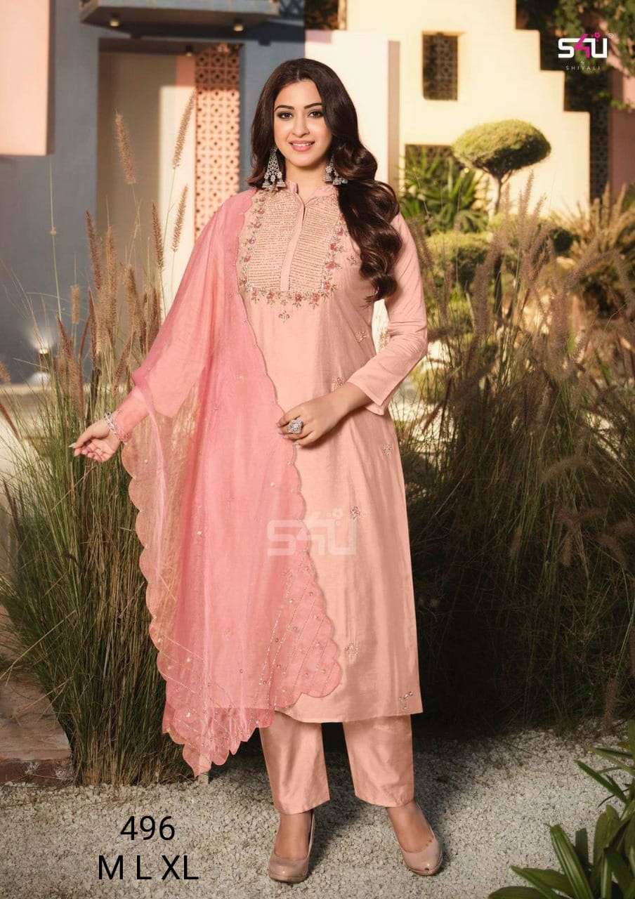 s4u 496 design combo set of 3pcs top with bottom and dupatta 