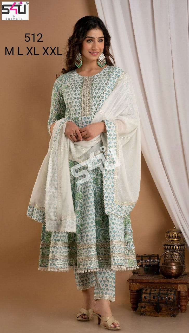 s4u 512 design combo set of 3pcs top with bottom and dupatta 