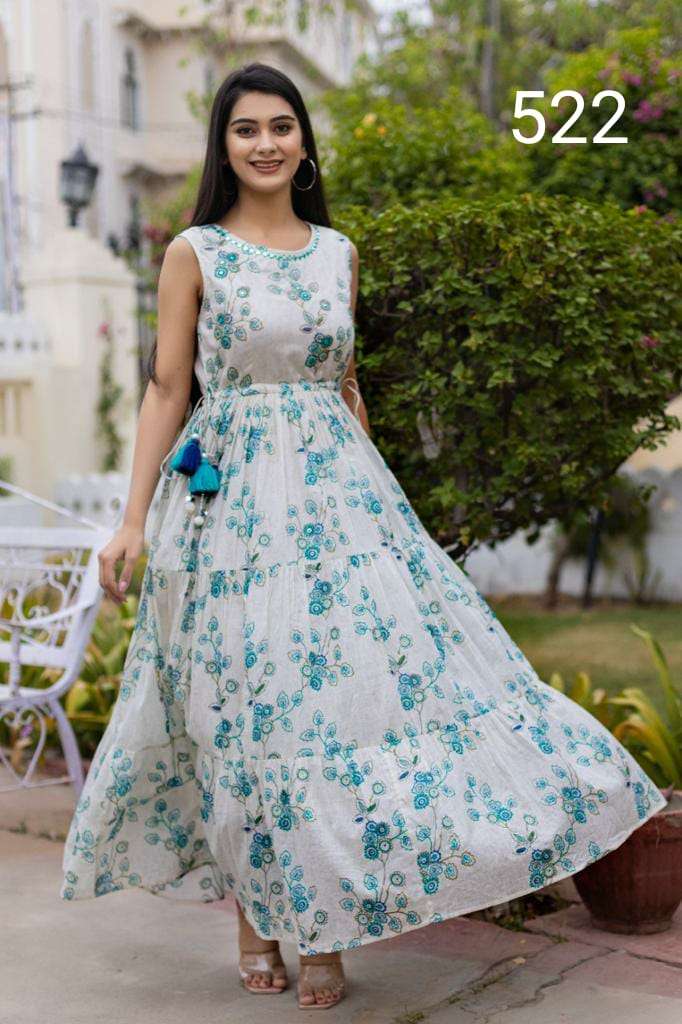 s4u 522 design combo set of flair style long kurti 