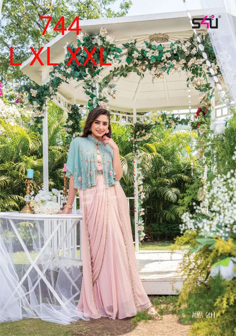 s4u 744 design beautiful kurti combo set at krishna creation surat