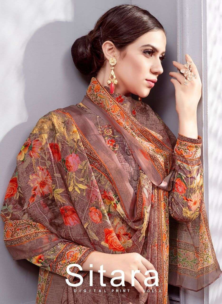 Sahiba  t&m sitara fancy satin digital printed salwar kameez