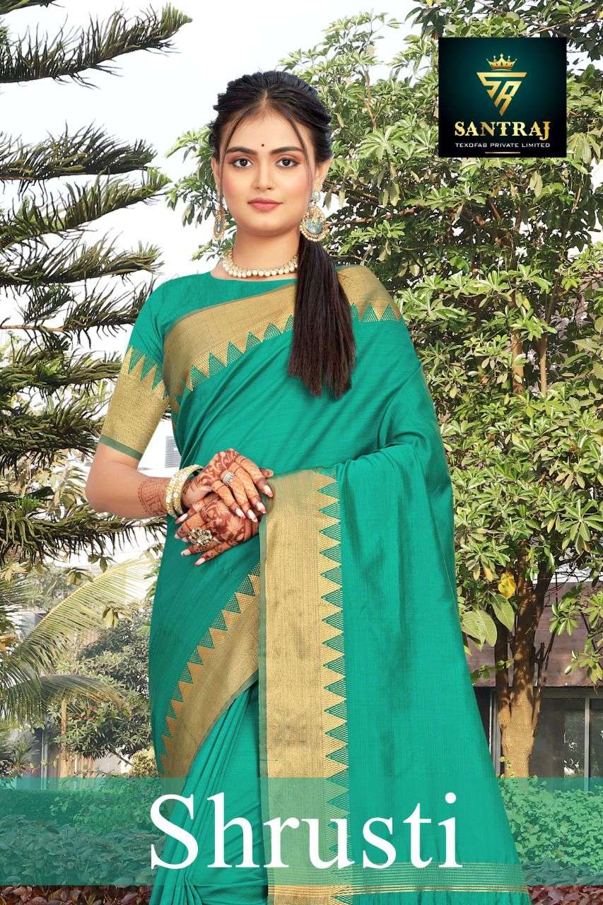 santraj texo fab shrusti banarasi silk traditional sarees
