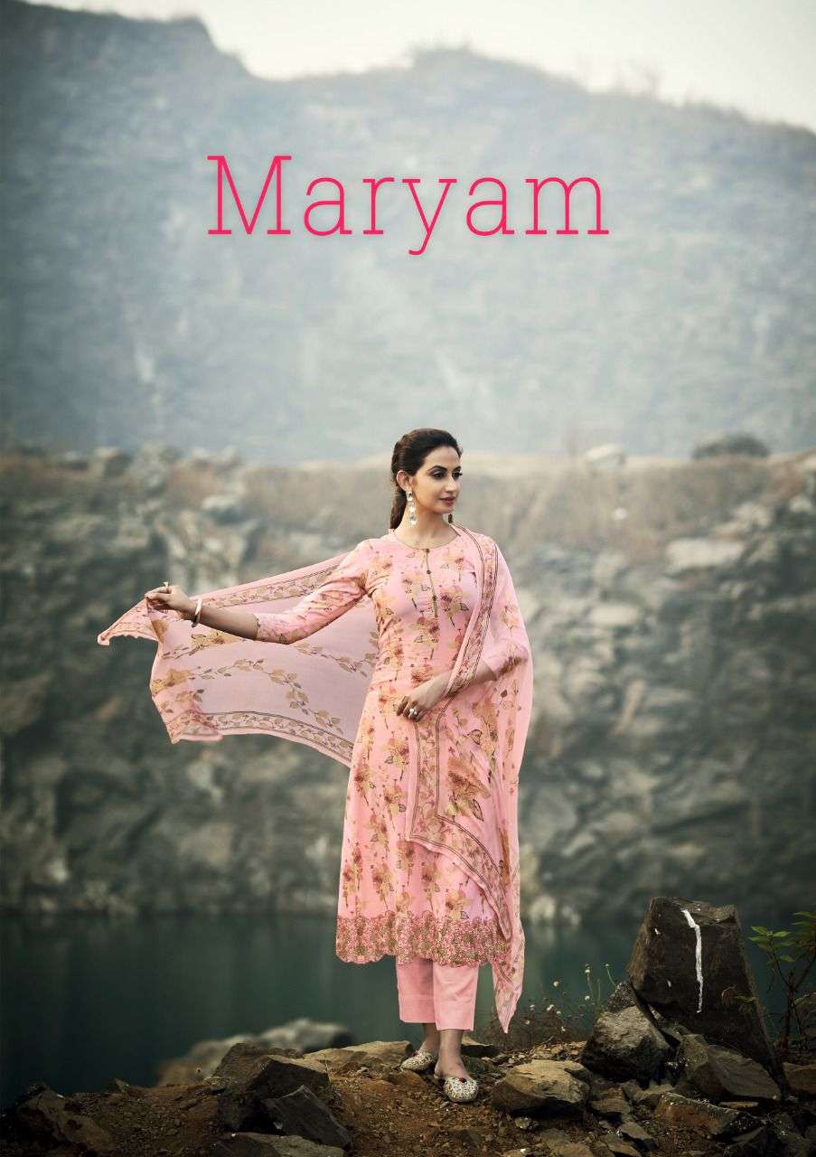 sargam present maryam pure lawn fancy dress materials