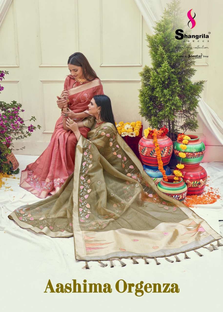 Shangrila Aashima orgenza fancy sarees collection