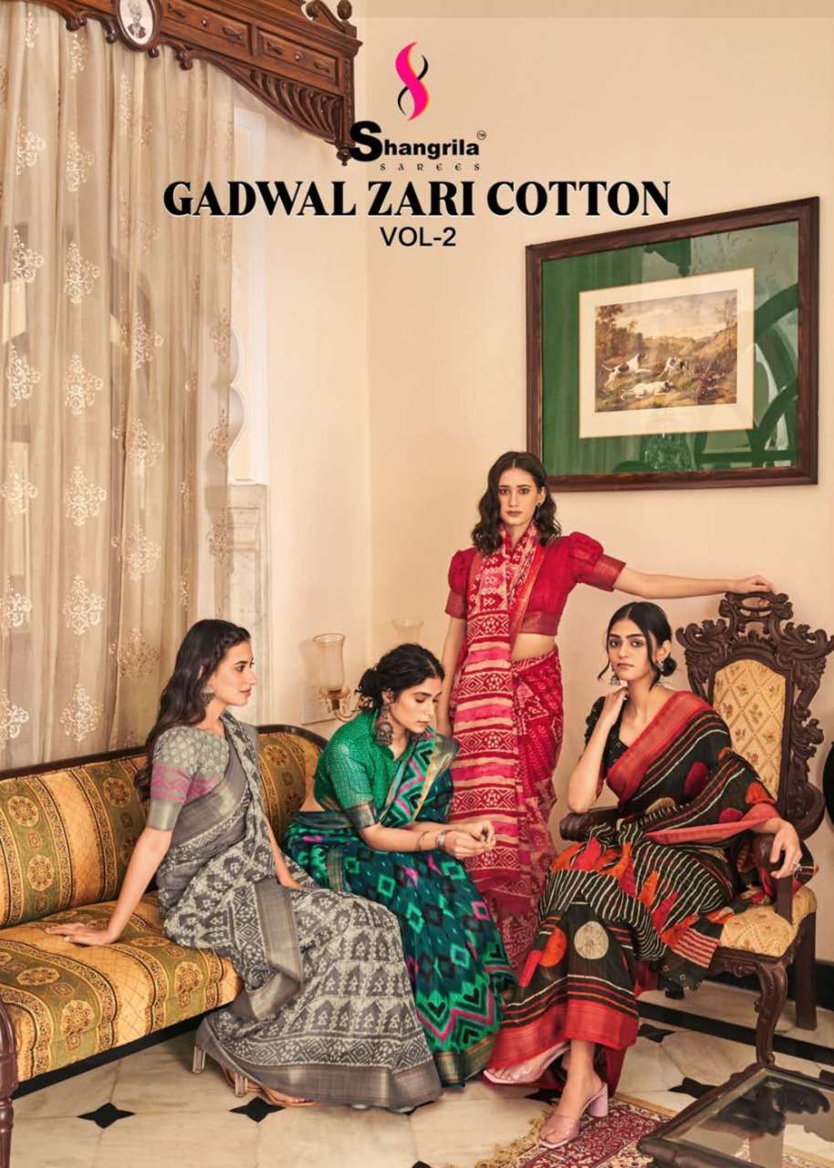 Shangrila gadwal zari cotton vol 2 fancy sarees collection