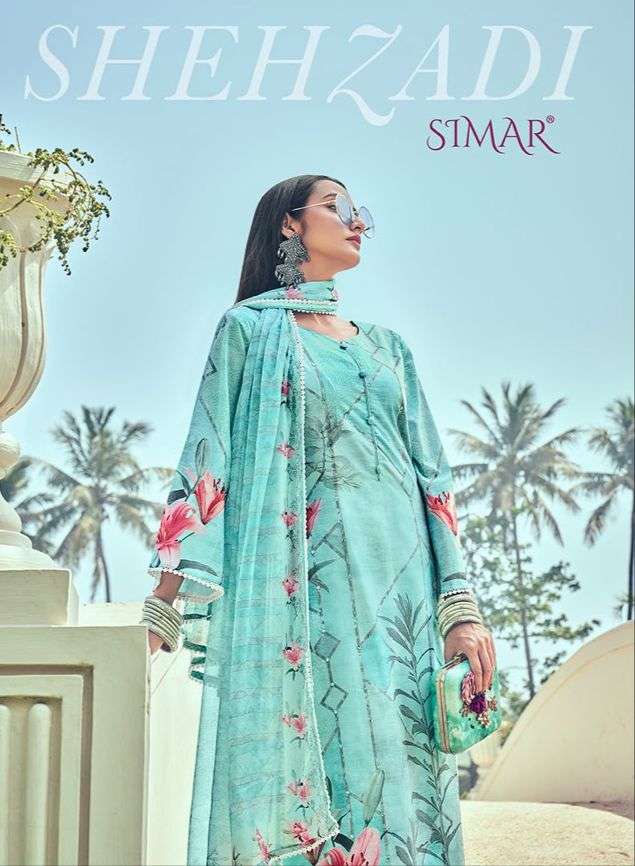 shehzadi by glossy lawn cotton summer wear salwar kameez
