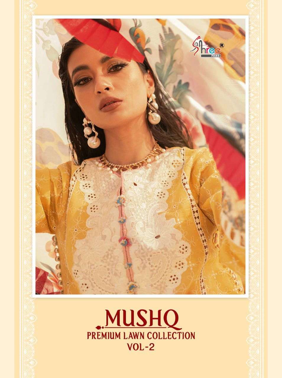 shree fabs mushq premium lawn vol 2 cotton pakistani fancy dresses