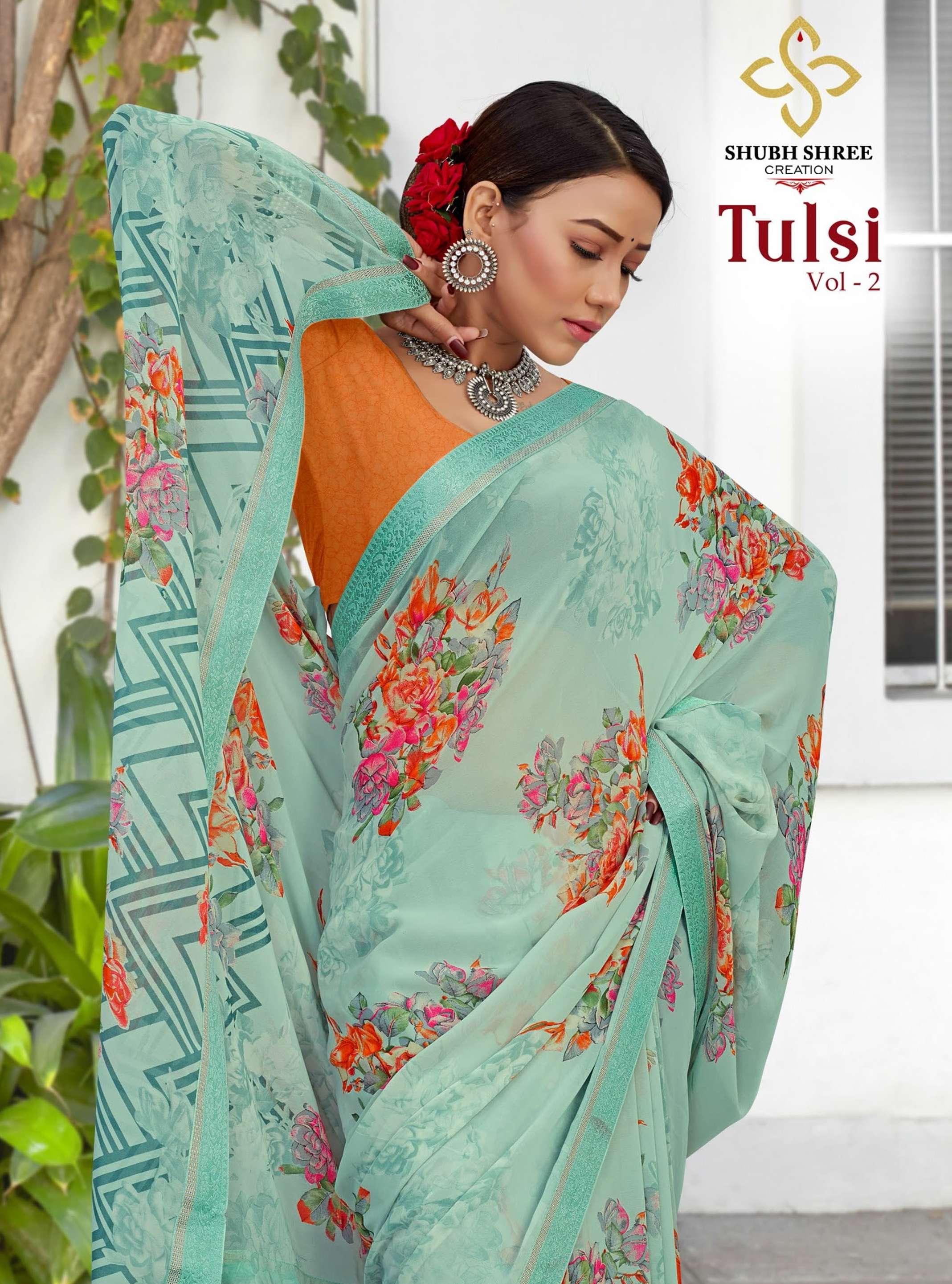 shubh shree tulsi vol 2 beautiful soft printed sarees 