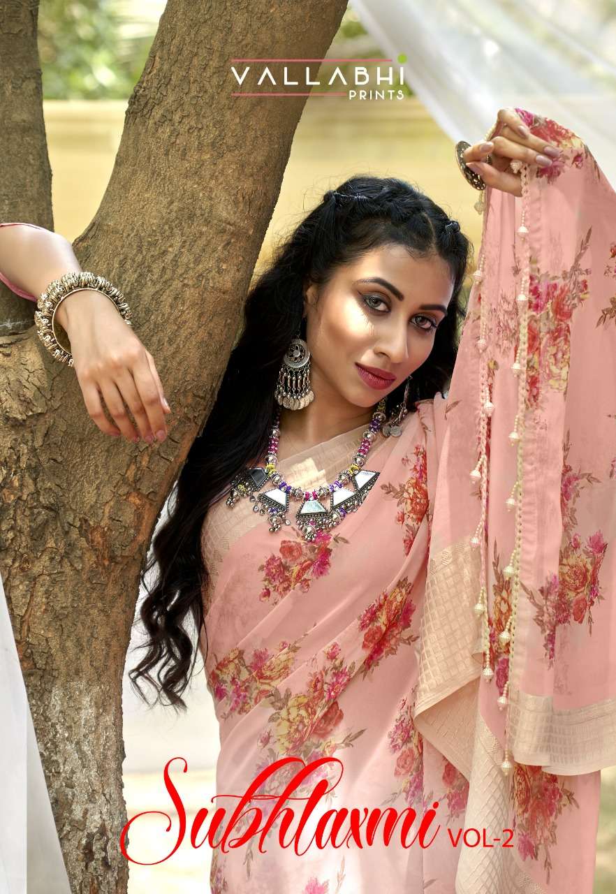 subhlaxmi vol 2 by vallabhi georgette printed designer sarees