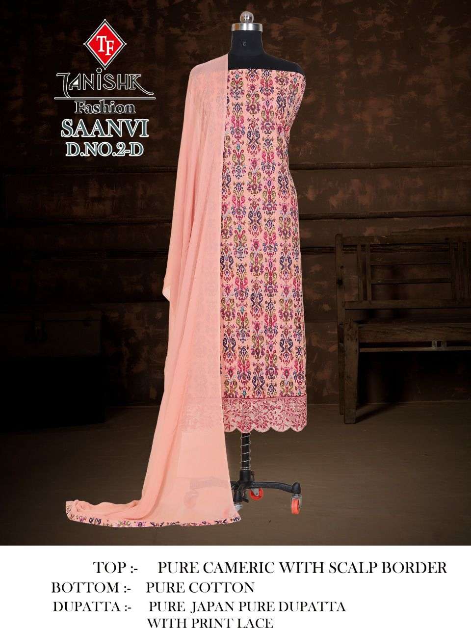 tanishk saanvi scalp border pure dupatta dresses 