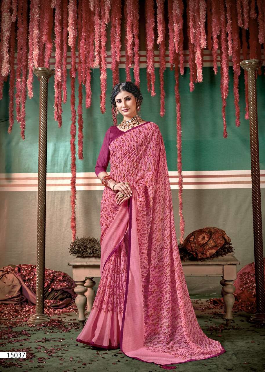 vallabhi maitrika vol 3 chiffon printed casual wear sarees 
