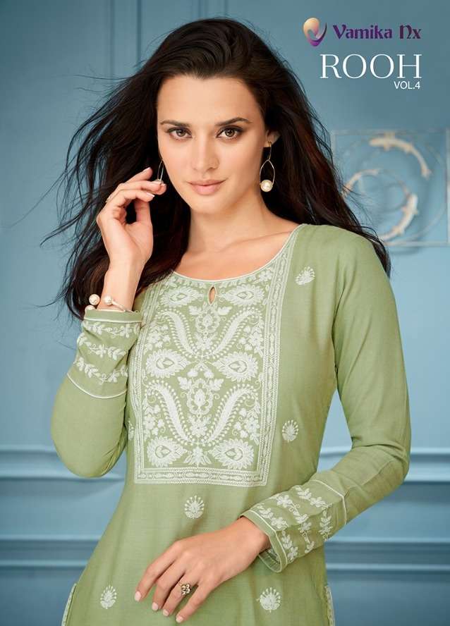 vamika nx rooh vol 4 kurti with pant at best rate seller 