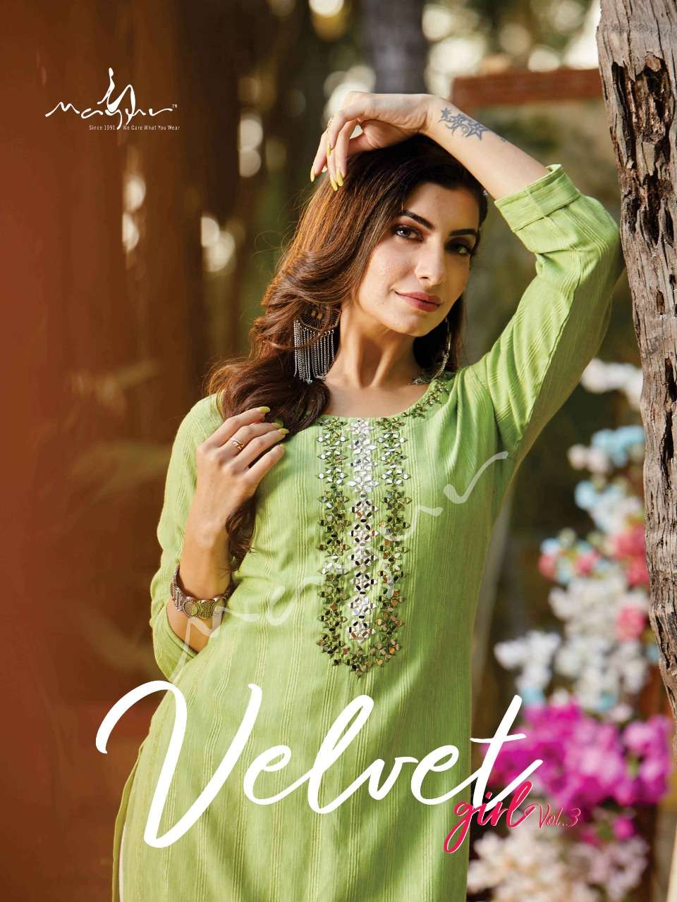 velvet girl vol 3 by mayur designer fancy kurta with bottom pair