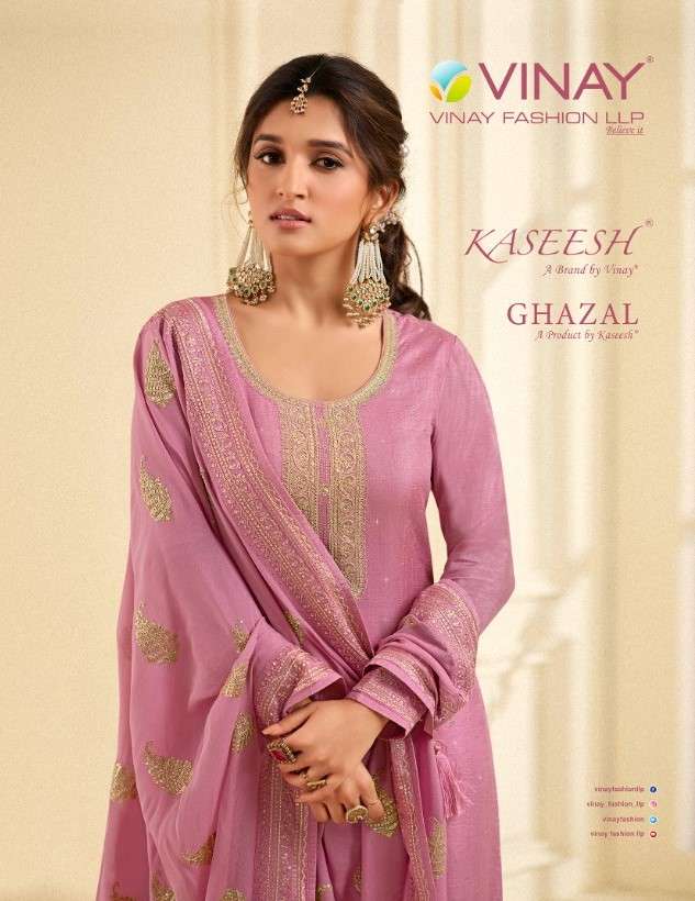 vinay fashion ghazal dola silk embroidery salwar kameez