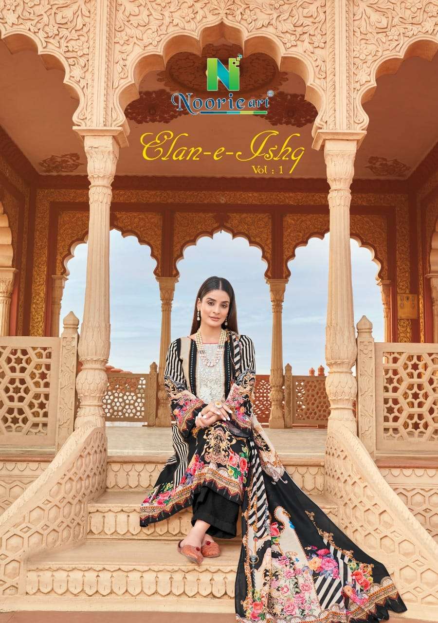 viona suit elan e ishq embroidery work cotton dress materials 