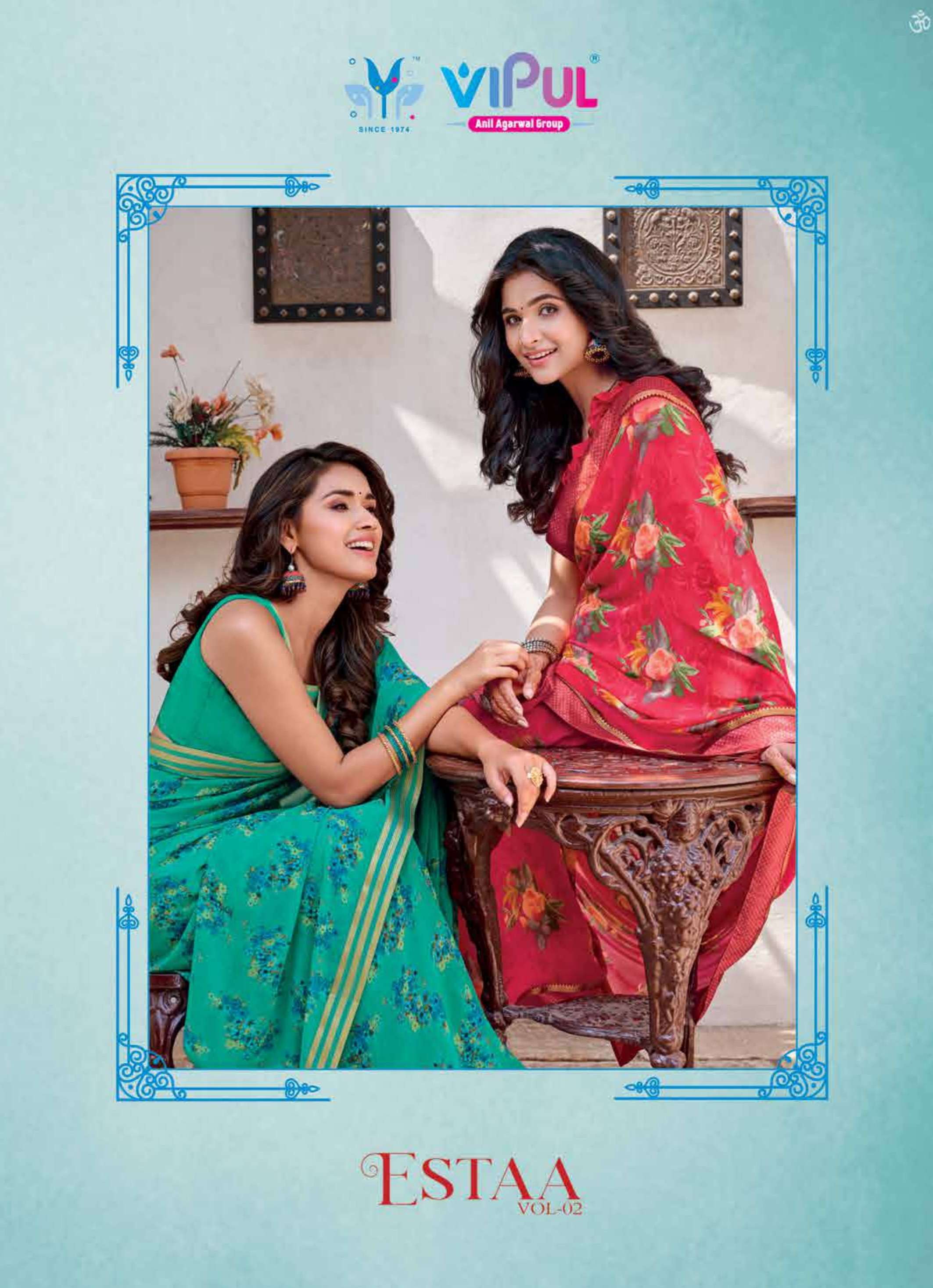 vipul fashions esta vol 2 georgette saree branded collection 