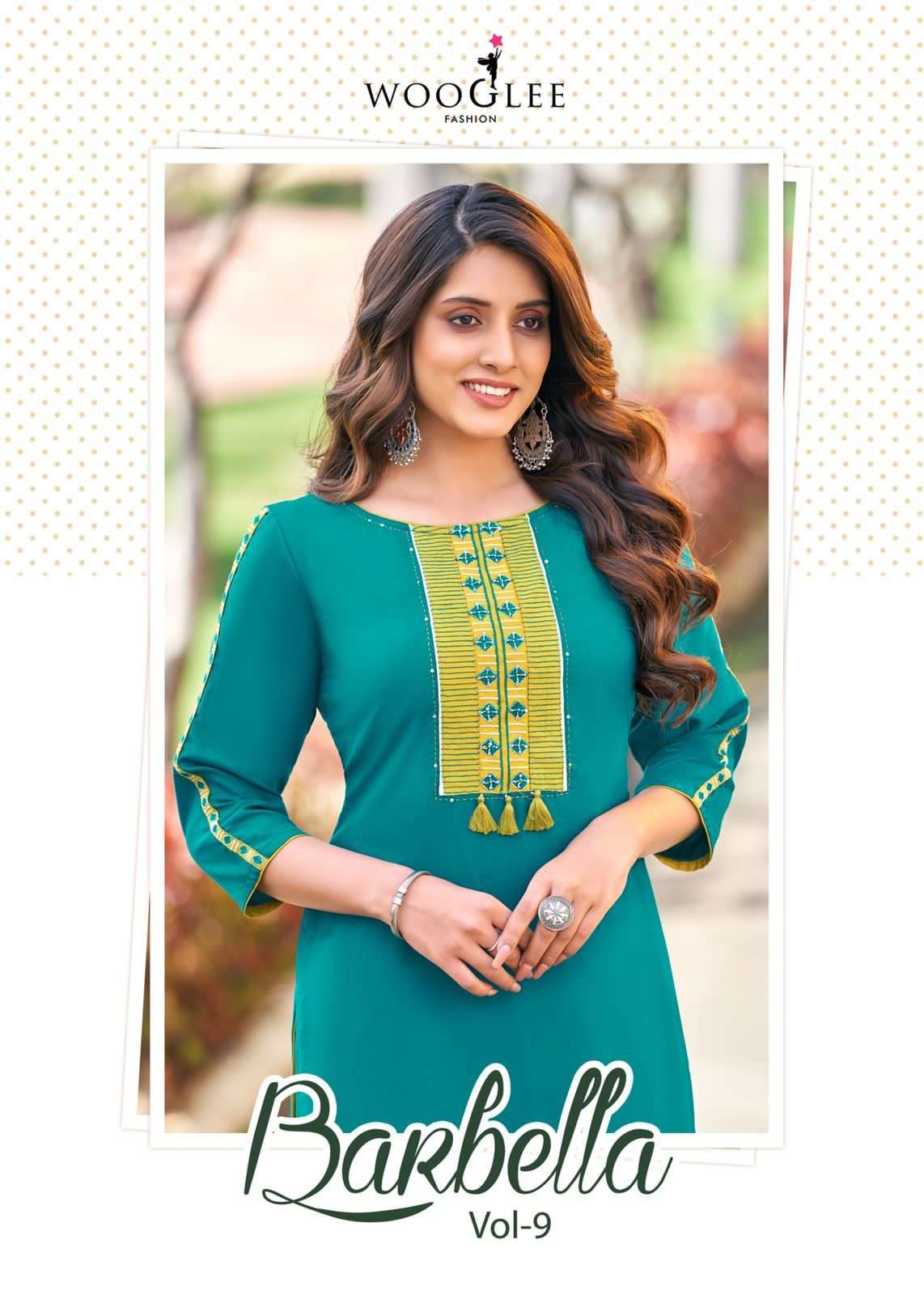 wooglee barbella vol 9 rayon simple readymade kurti 