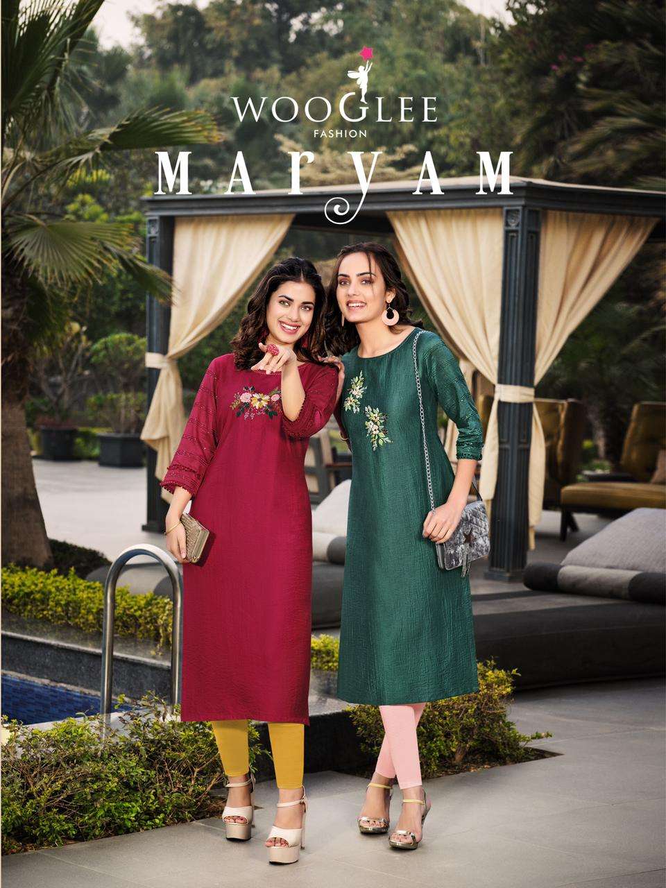 wooglee maryam nylon fancy kurti collection 