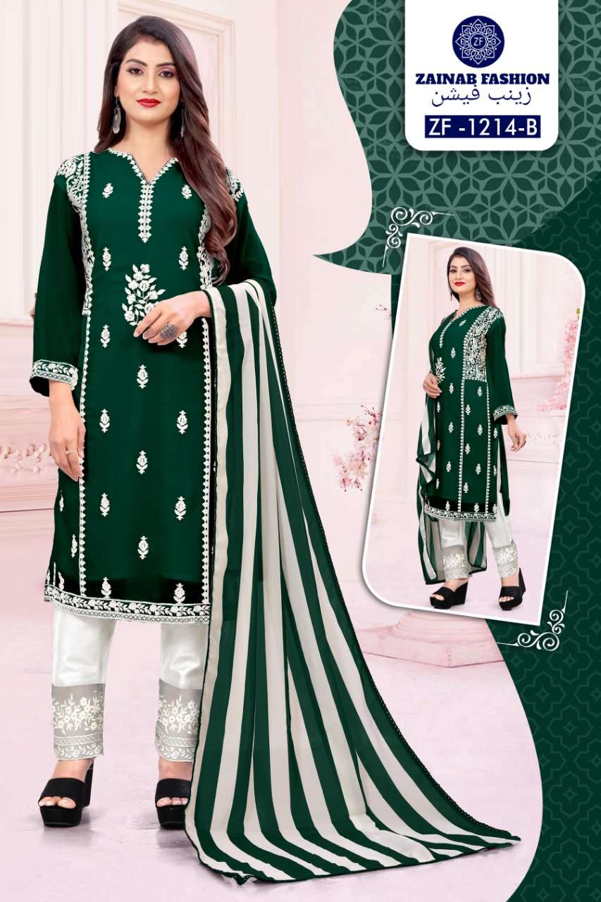 zainab fashion 1214 design readymade pakistani concept of dresses 