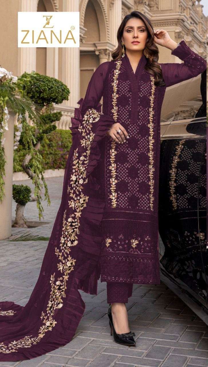 ziana 1051 design colours embroidery dress material at krishna creation surat