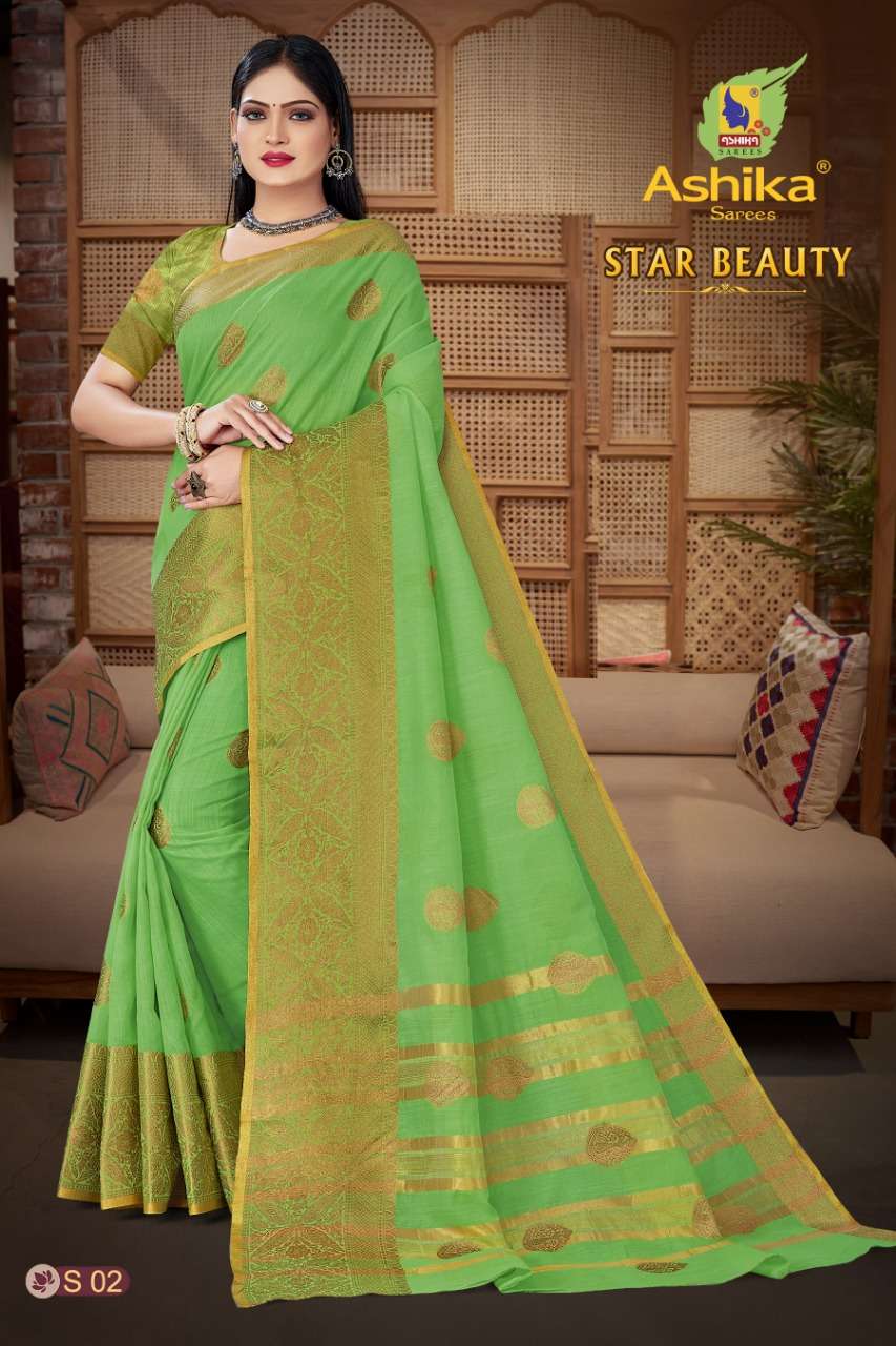 ashika sarees star beauty linen saris authorized supplier 