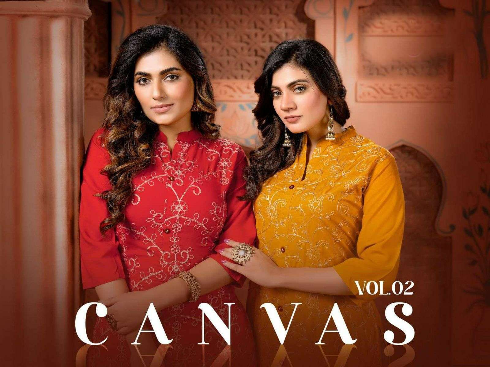 CANVAS VOL.2 HEAVY RAYON SLUB KURTI CATALOG WHOLESALER BEST RATE
