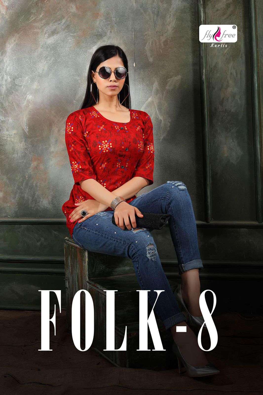FLY FREE FOLK 8 HEAVY RAYON PROCIN PRINT SHORT TOP CATALOG WHOLESALER BEST RATE